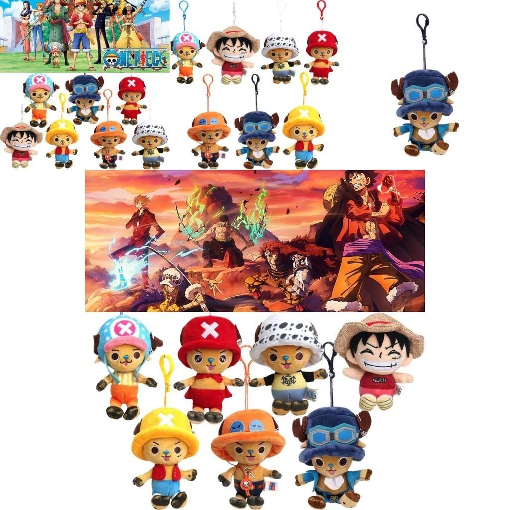 Authentischer One Piece Plüschanhänger, Niedlicher und weicher Cartoon-Charakter-Schlüsselanhänger