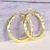 CAOSHI Vintage Exaggerated Hoop Earrings for Women Gorgeous Gold Color Earring Accessories Fashion Female Wedding Party Jewelry