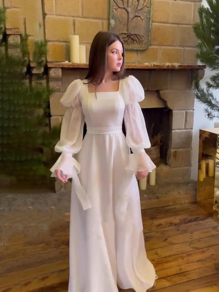 Europejska i Amerykańska Damska Długa Sukienka w Stylu Mori - Wiosna 2024 Francuska Bajkowa Moda