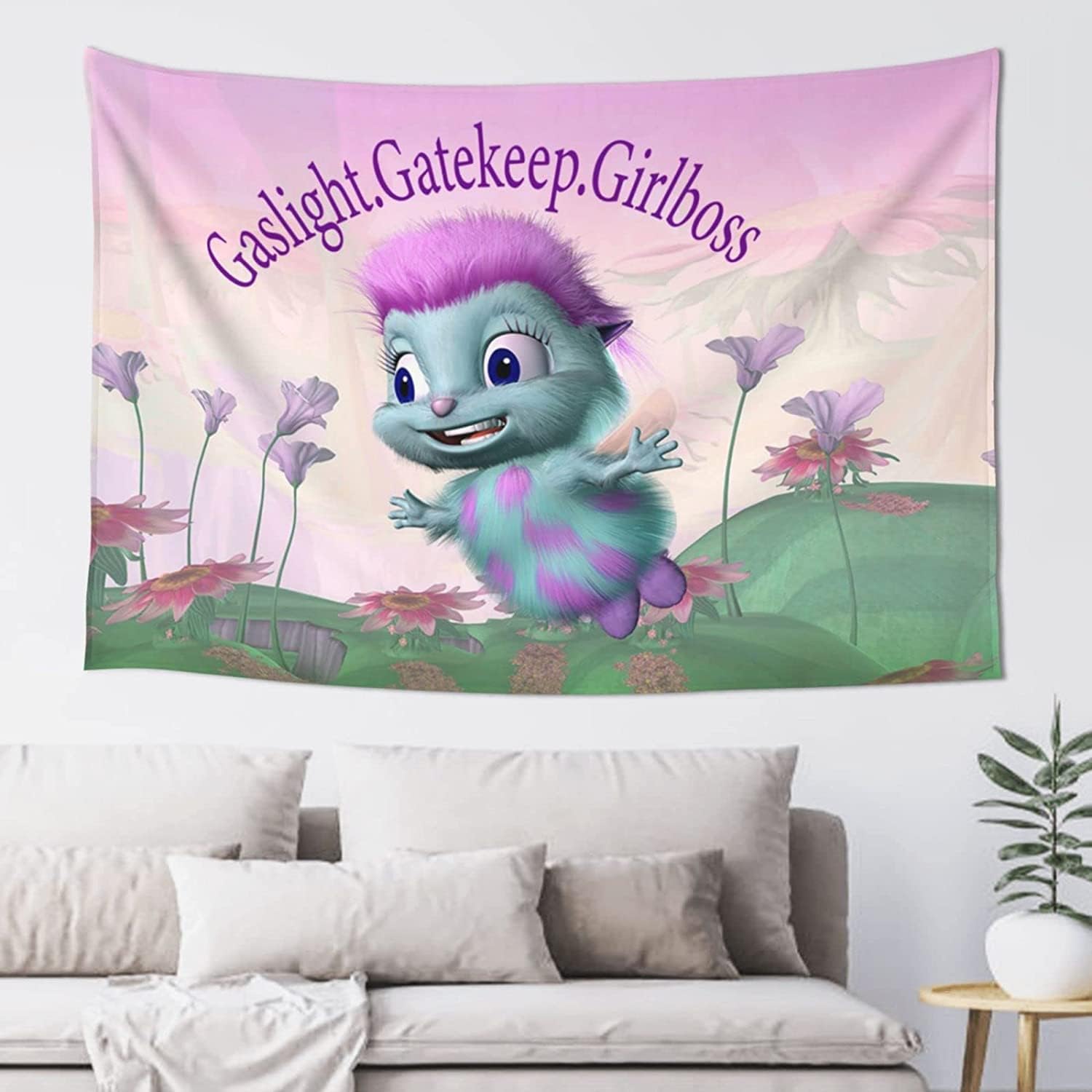 Tapestry Gas Gatekeeper Girl Boss Bible-Pink 75x100 чёрный