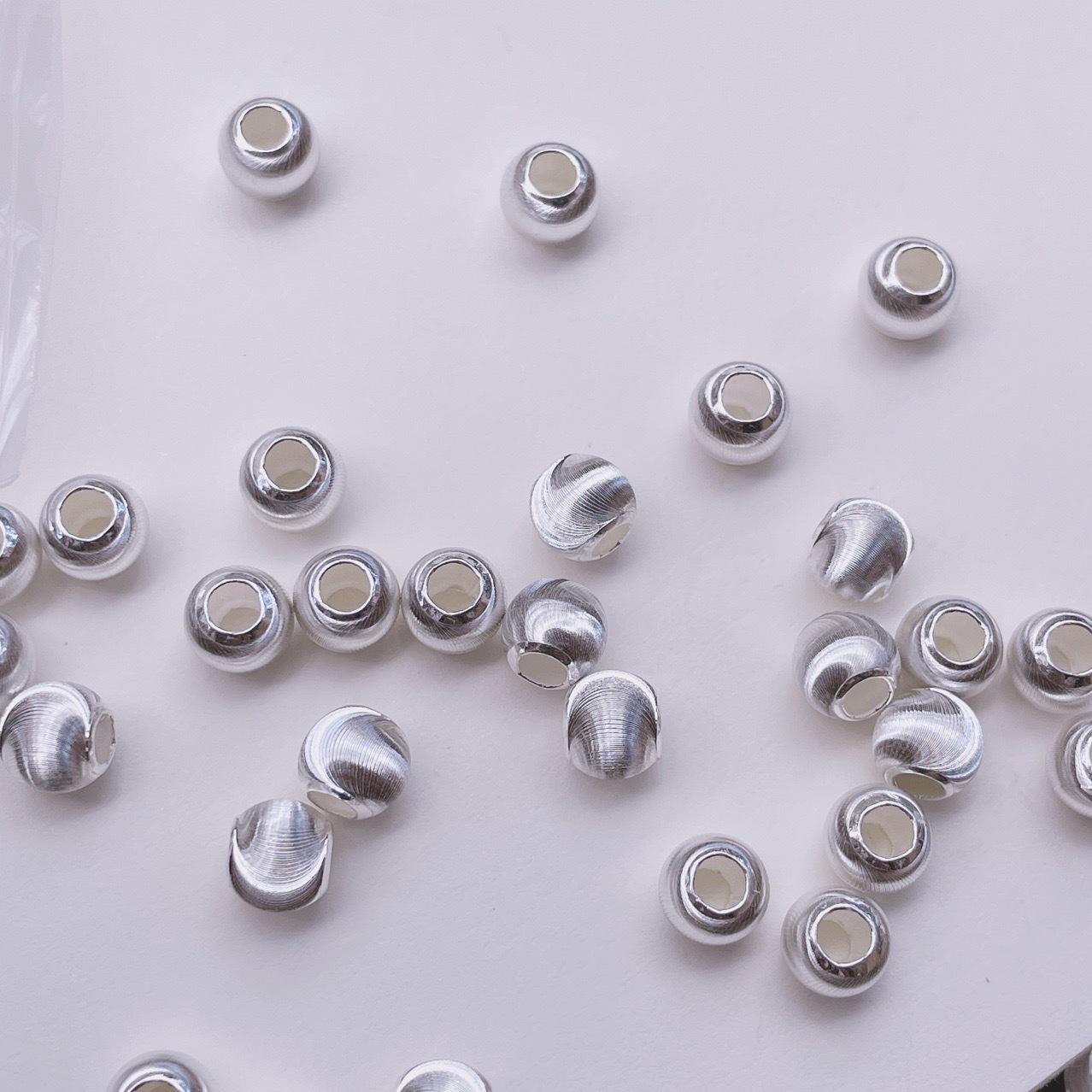 

Круглые разделительные бусины из стерлингового серебра 925 пробы «Кошачий глаз» для изготовления браслетов и ожерелий своими руками. 925 Silver (plain)