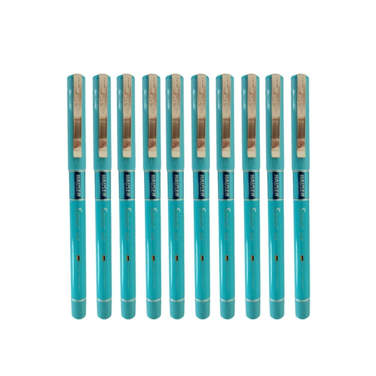 

Hauser Sonic Attractive Body Gel Pen Color Blue For Smoth Writing Pack Of 10 707