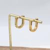 For Fashionable And Simple Smooth U-Shaped Earrings, High-End Light Luxury 18K Gold Titanium Steel Horseshoe Ear Buckles