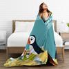 Puffin Rock Oona Baba   Flanelová deka Měkká odolná přehozová deka na pohovku postel cestování Nadýchaná přikrývka Potah na pohovku postel