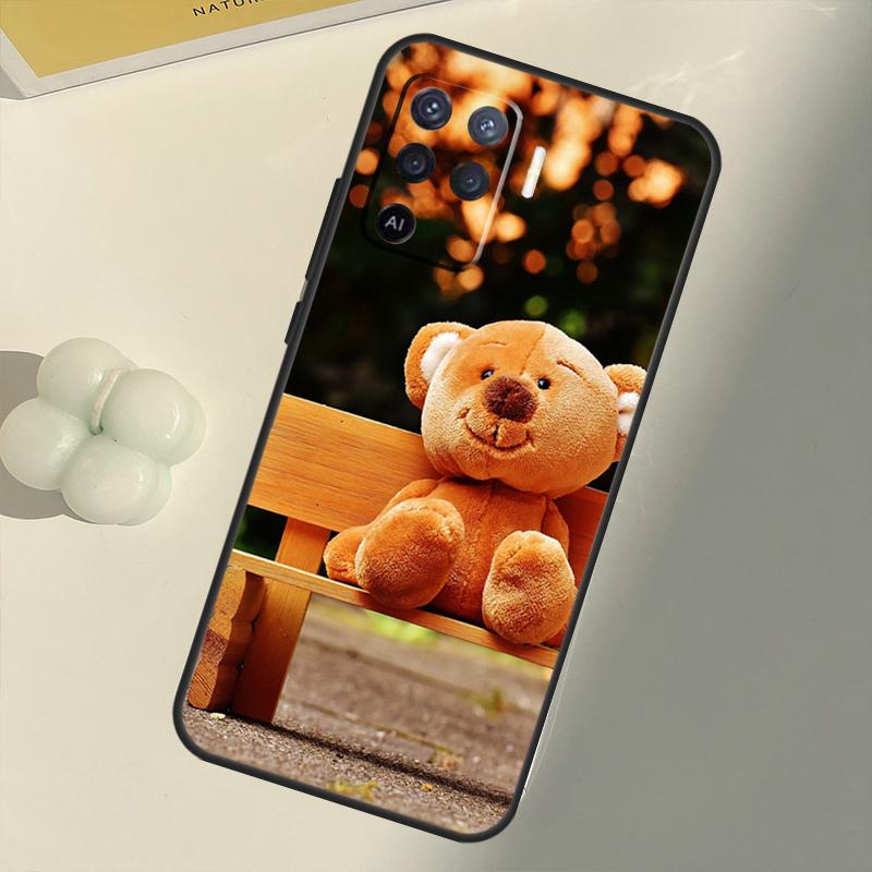 Cute Bear Case For OPPO A74 A94 A54 A1K A15 A16 A52 A72 A83 A91 A93 A53S A5 A9 A31 A53 2020 Cover