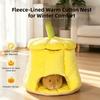 Windproof Hamster Sleeping Cave Warm Guinea Pig Hideout Bed Hamster Pumpkin Nest  Cage Accessories