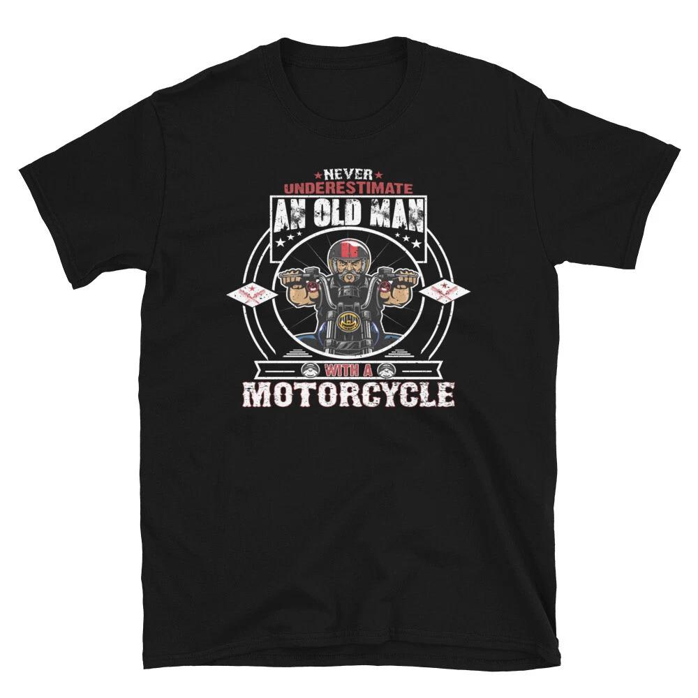 Chopper Cruiser Motorbike  An Old Man Biker T-Shirt S