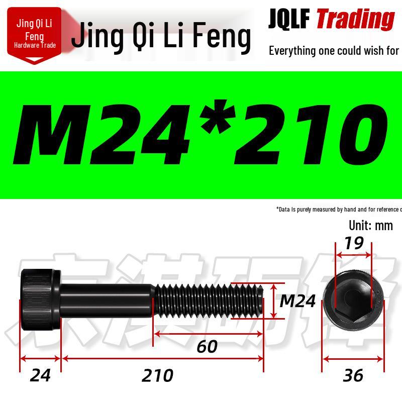 M20-M27 High Strength Blackened Hex Socket Head Cap Screw with Knurled Cylindrical Half Thread