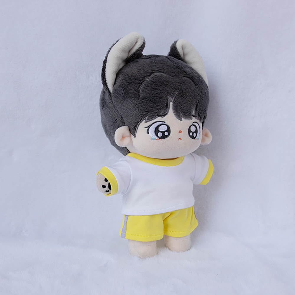 Niannyyhouse 10cm, 15cm, 20cm Plush Clothes, Sportswear, Color Blocking, T-Shirt, Pants, Dress-Up, Cotton Doll, Accessories (A6, 20cm)