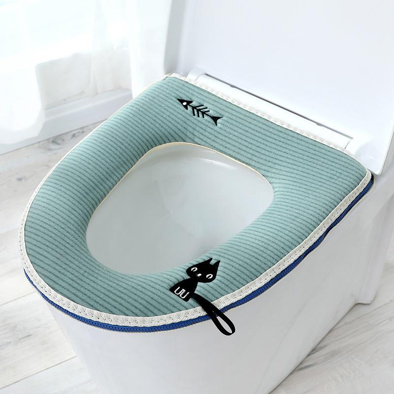 Four Seasons Universal Cute Cartoon Plush Toilet Seat Cushion