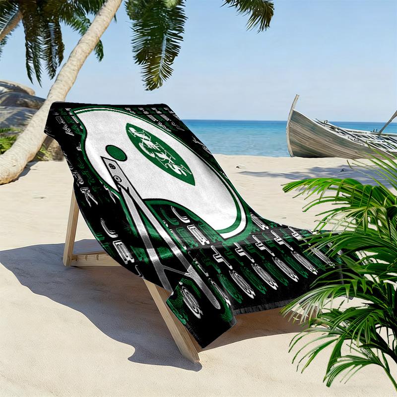 New York Jets Print Beach Towel, Large Soft Quick Dry Towel for Beach Camping Swimming