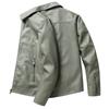 Large size casual men's leather jacket spring and autumn new popular loose and versatile trend top leather jacket jacket