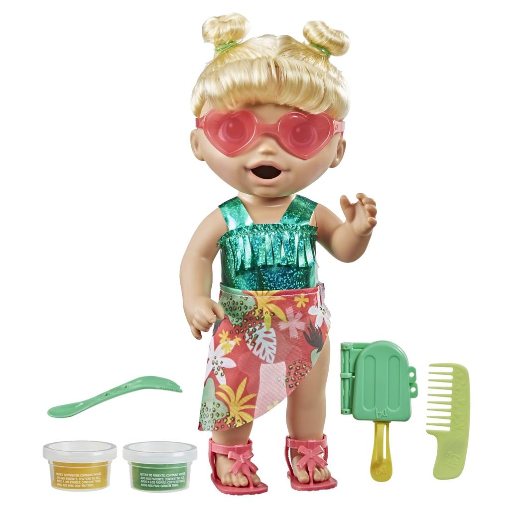 Hasbro Baby Alive Jeg vil spise is Vannlek baby Pleiedukke Lekehus Kan mate og skifte bleier Dukke som kan leke i vannet Følger med