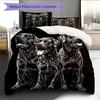 Black Rottweiler Pattern Bedding Home Decoration Birthday Gift (1 * duvet cover + 2 * pillowcase, without core)