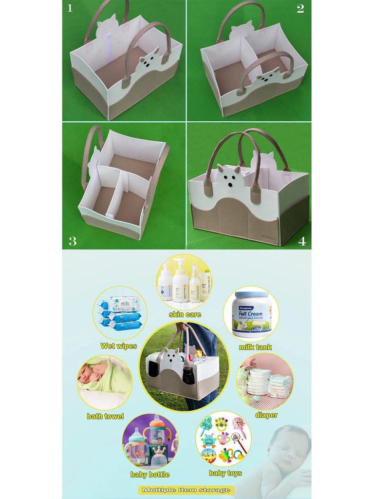 Geantă Tote din Feutru Nețesut Îngroșat cu Desen Animat, Cadou, Favore de Petrecere