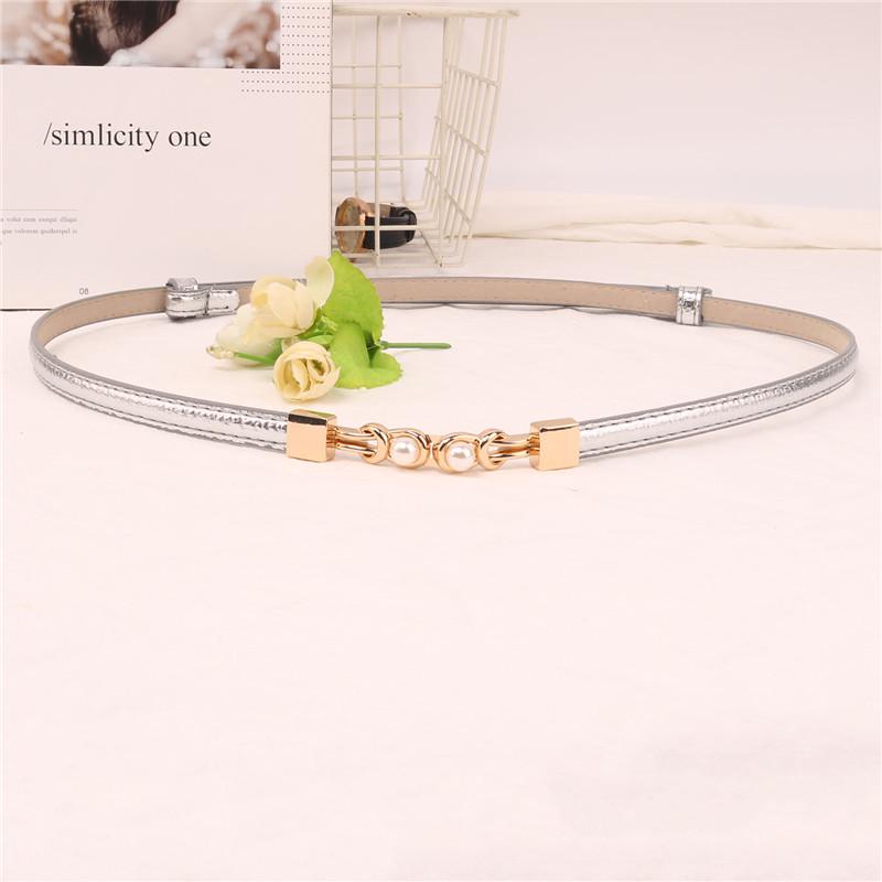 Neuer Perlen Doppel Schnallen Verstellbarer Damen Ledergürtel - Vielseitiges Dekoratives Accessoire für Kleider und Pullover