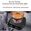 2KG Electronic Coffee Scale Professional Hand-drip Coffee Scale Type-C Charging Kitchen Weight Balance Weighing Scale with Timer