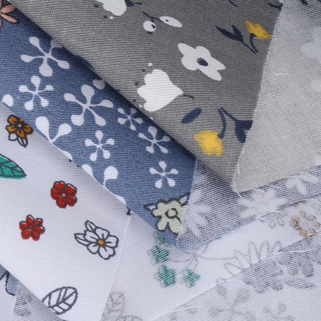 6Pcs Cotton Fabric Twill Printing Cloth Quilting Sewing Craft 50x40cm(Pink(6 colors) )