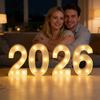 Light Up Numbers 2026 Large LED Marquee Numbers Battery Operated Letter Sign for New Year Graduation Party Wedding Table Decor