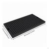 Stainless Steel Drop Tray Drainage Holes Bar Finger Grips Silver 30CM