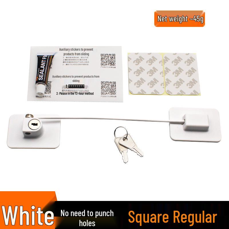 Child Safety Window and Refrigerator Lock - Anti-Fall Restrictor and Cabinet Door Positioner