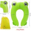 Baby Folding Travel Potty Training Seat for Toddlers with Storage Bag Cute Portable Potty Seat Cover for Toilet Non Slip Pad
