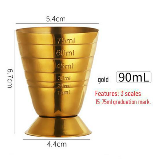 Double-Headed Indian Wine and Cocktail Jigger, 30/60 Oz Measuring Cup