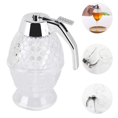 200ml Large Capacity Diamond Shaped Honey Dispenser Multifunctional Oil Bottle Vinegar and Sauce Dispensers Kitchen Tool