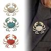Modna Broszka Krab z Dżetami Spersonalizowane Kreatywne Broszki Zwierzęce Szpilka Dla Kobiet Odzież Płaszcz Garnitur Dekoracje Akcesoria Prezenty
