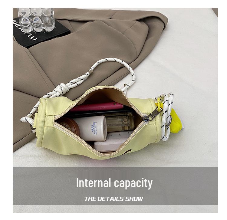 2025 New Cute Cartoon Dog Embroidery Dumpling Shoulder Bag - Lightweight, Colorful, Versatile