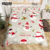 Christmas Duvet Cover Cartoon Snowman Deer Reindeer Bedding Set Twin Size Microfiber Cute Gingerbread Stocking Comforter Cover