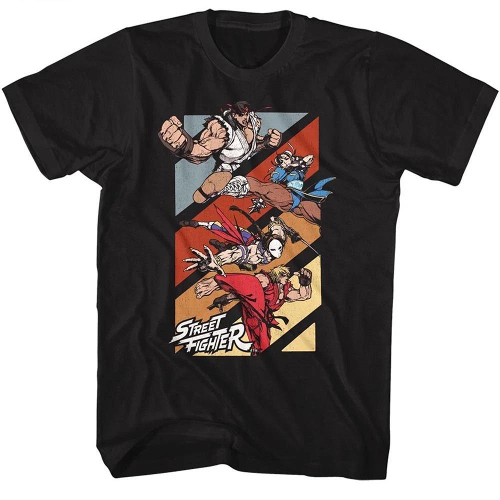 Street Fighter Four Fighters Black Gaming Shirt 100