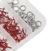 100PCS with Double Split Rings Triple Barbed Hooks Strong Sharp Barbed Hook Set  Freshwater Fishing