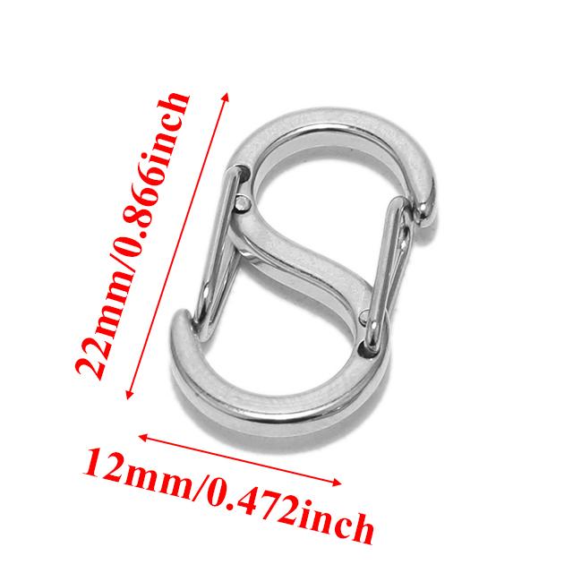 5Pcs 18k Gold Stainless Steel Chic Letter S Buckle Spring Lobster Clasps Necklace Hooks Bracelets Connector DIY Jewelry Making