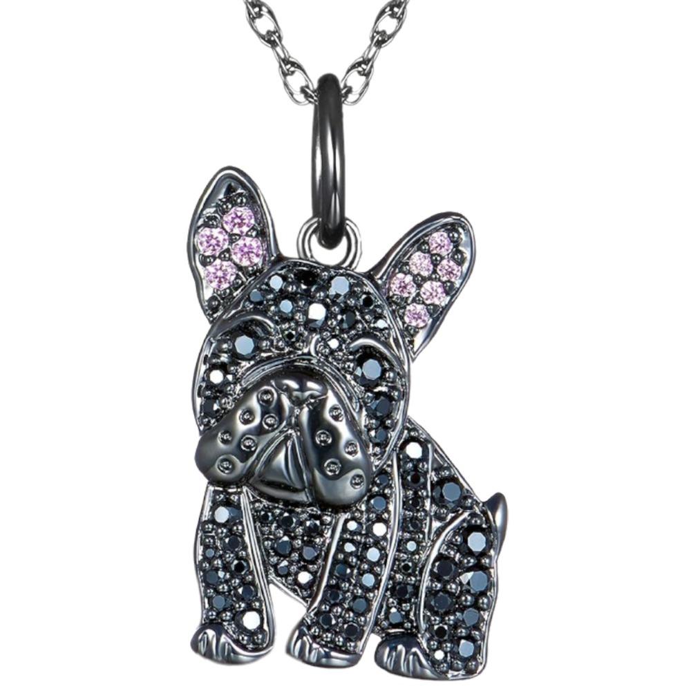 Rhinestone Beagle Pendant French Bulldog Dog Necklace Pet Puppy Necklace Memorial Gift Style 11