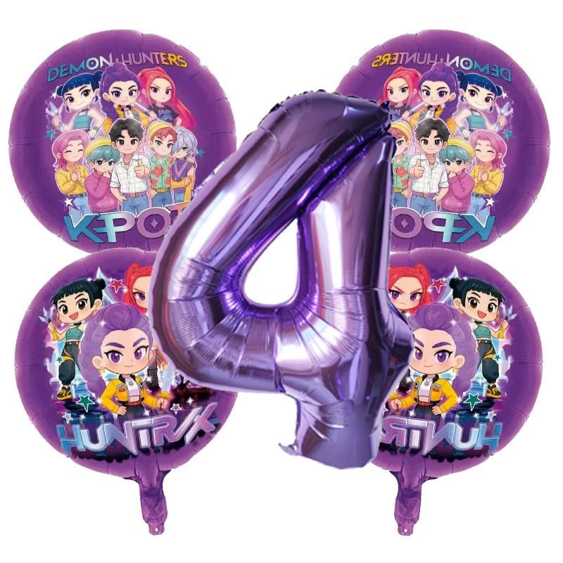 New Kpop BoyGirl Children's Birthday Party Decoration Balloons Set Number Digit 1-9 Balloon Set Baby Shower Party Supplies