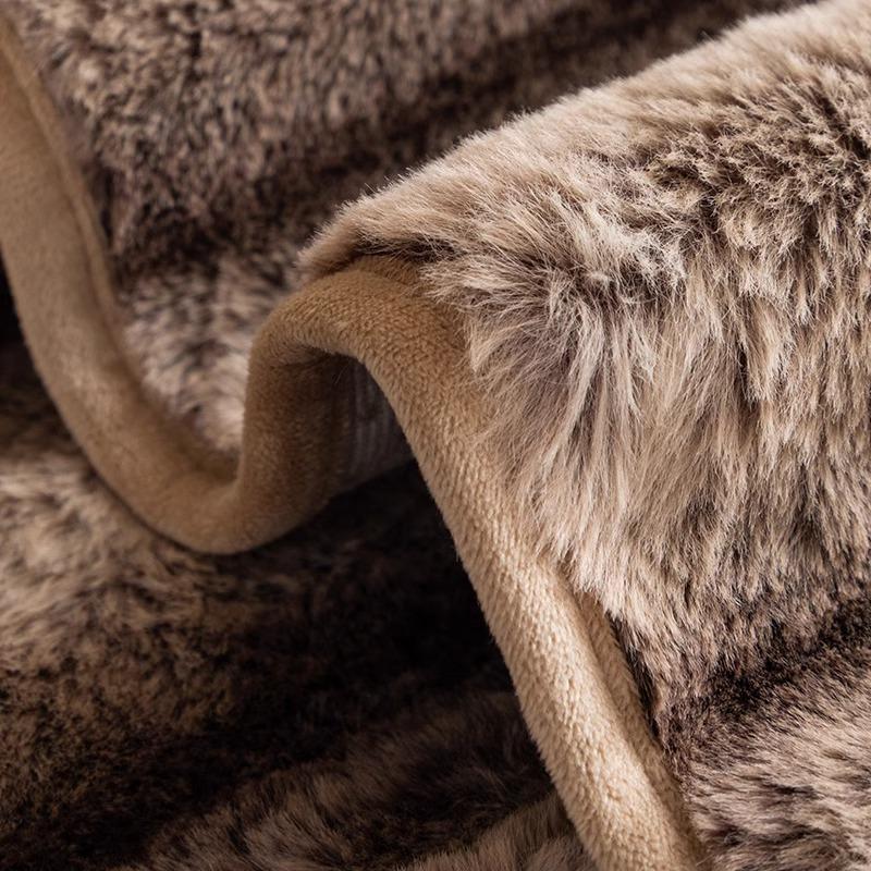 Premium Rabbit Plush Sofa Cushion Winter Thickened Non-Slip Seat Cushion New All-Inclusive Leather Sofa Cover Cover Towel