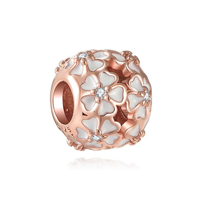 New Copper Beautiful Flower Series, Suitable For European Original Bracelet Diy Accessories, Exquisite Jewelry