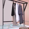 Durable Dorm Bunk Bed Hanger: Xiaohongshu Style Adjustable Clothes Rack with Bedside Storage