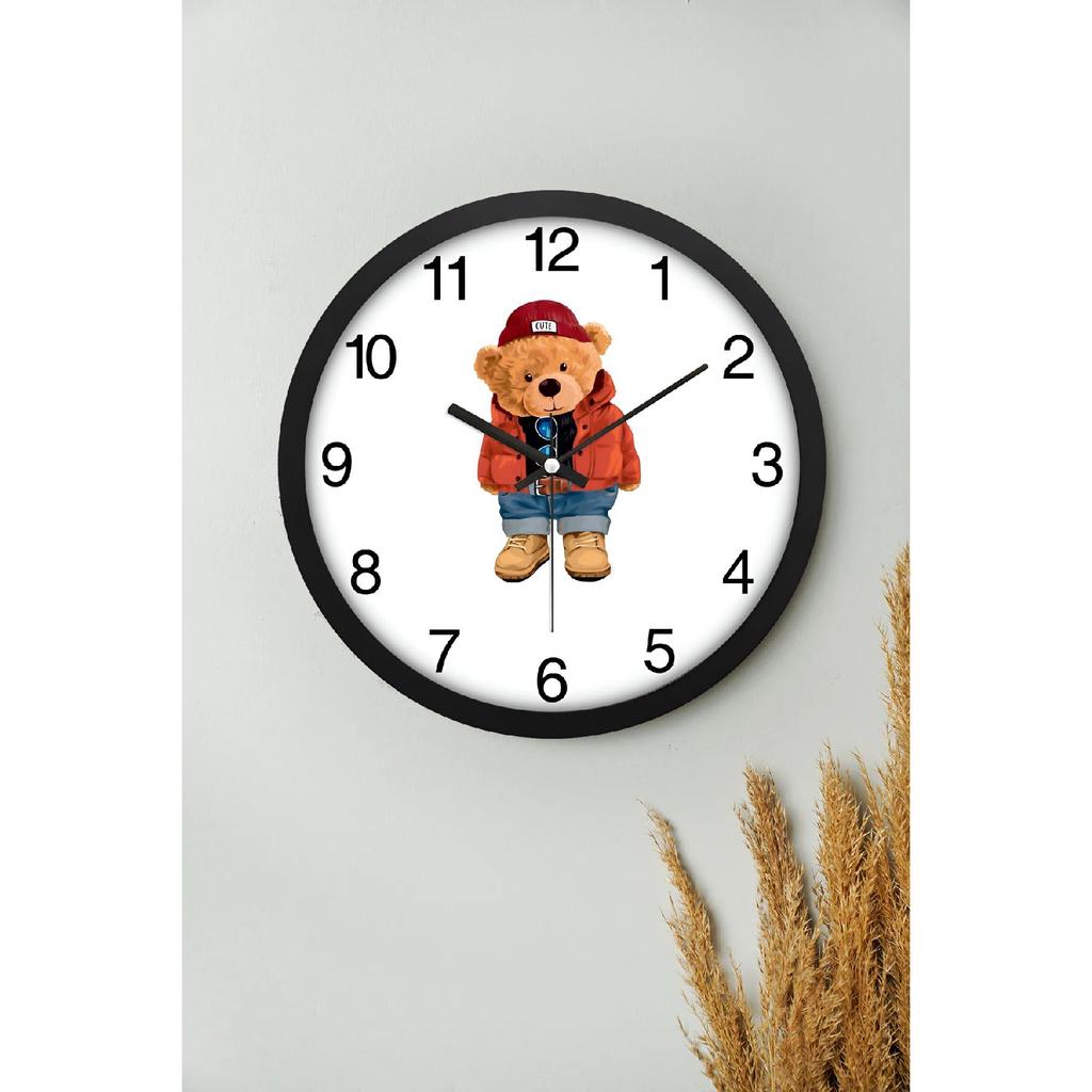 30 Cm Real Glass Flow White Wall Clock With Seconds