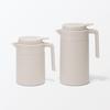 MUJI Tabletop Gray 84334542 Wide-mouthed, Easy-to-clean, Insulated, Pot, Beige, 1.3L,