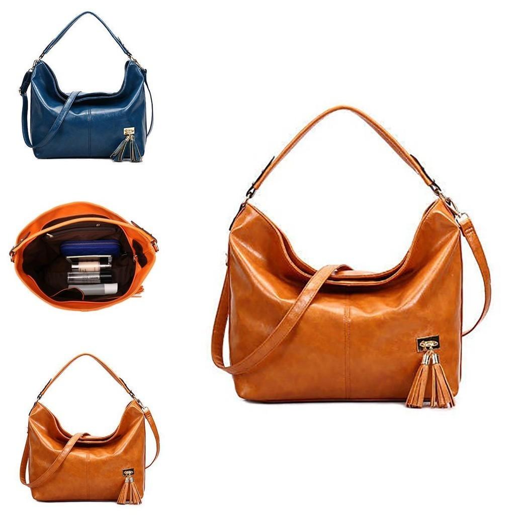 Stylish Women Pu Bucket Bag With Chic Tassels For Daily Fashionable Use