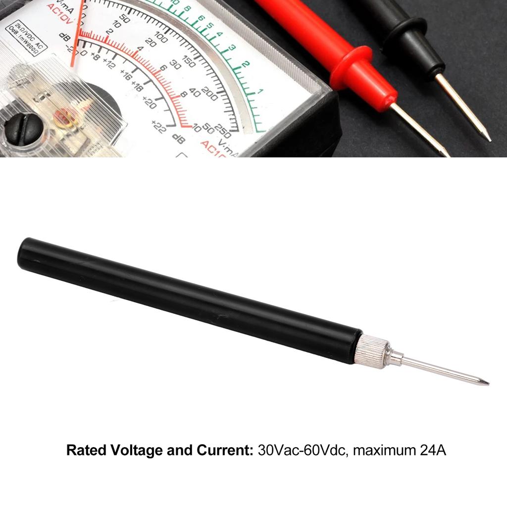 J.30015 Multimeter-Prüfspitze Lötlose Testnadel für Spannungs-Routine-Schaltkreisprüfung 30V Wechselspannung‑60V Gleichspannung 24A Strom