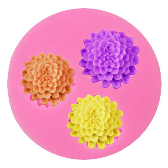 Baking Mold 3 Cavities DIY Handmade Pinecone Sunflower Flower Candle Mould for Bakery