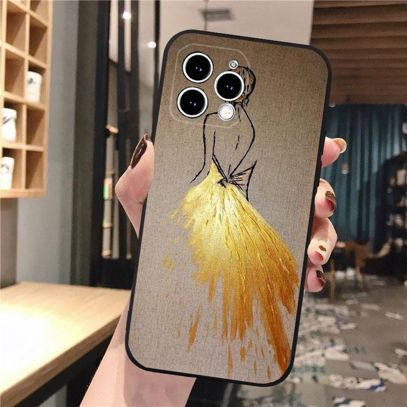 Wedding Dress Girl Phone Case For iPhone Samsung Galaxy Redmi Xiaomi Oppo OnePlus Note S A 7 8 9 10 11 12 13 14 20 21 22 23 53 54 Pro Max Plus Ultra