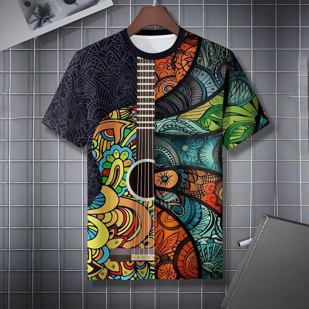 Printed Fashion Crew Neck Short Sleeve Top Casual Comfort T-Shirt Men's