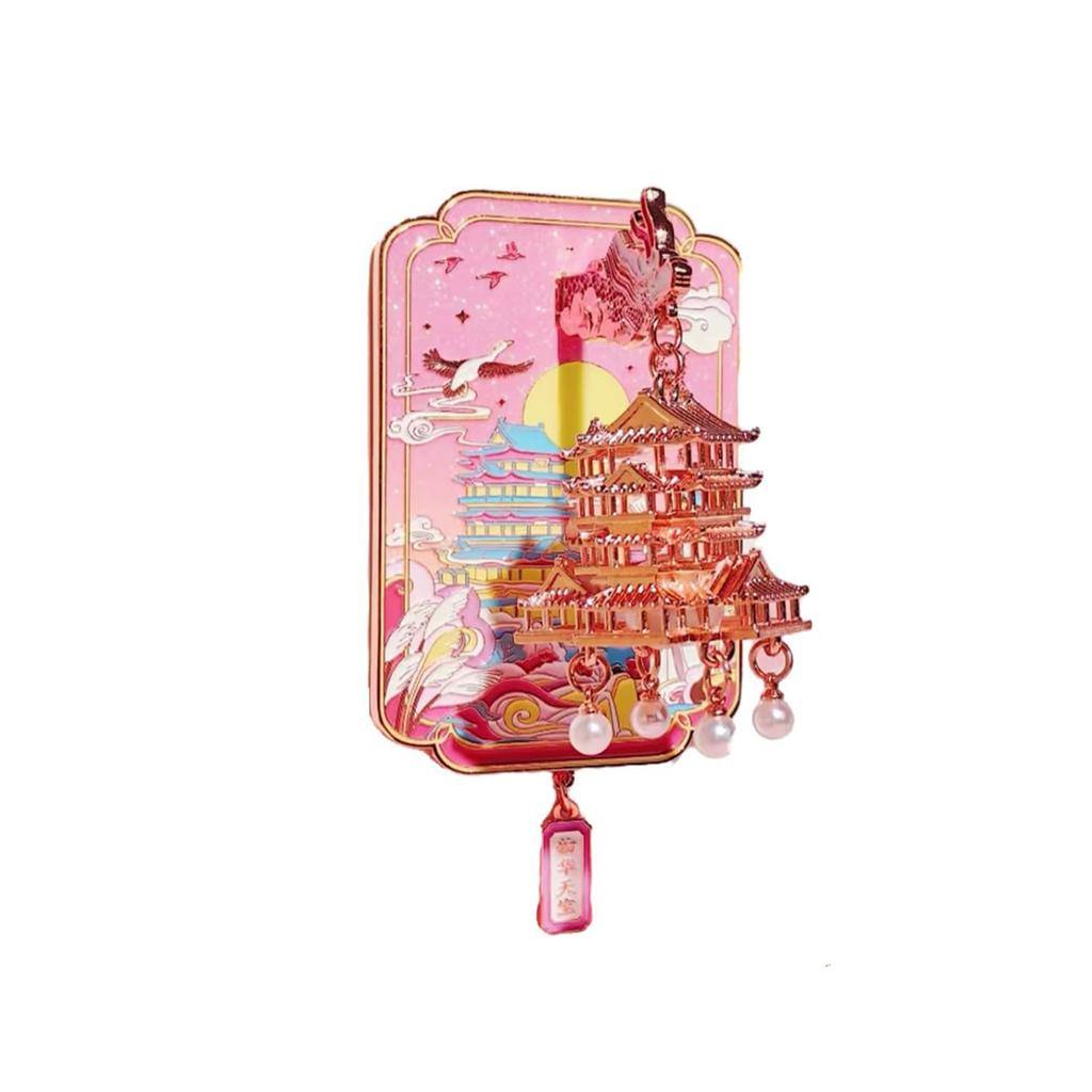 Luminous Cultural And Creative Metal Refrigerator Sticker