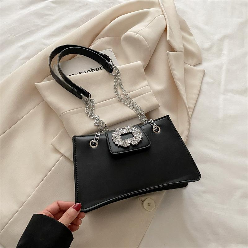 Korean Version Diamond-encrusted Bag Women's Summer 2025 New Trendy Fashion Niche Underarm Bag Versatile Chain Shoulder Messenger Bag