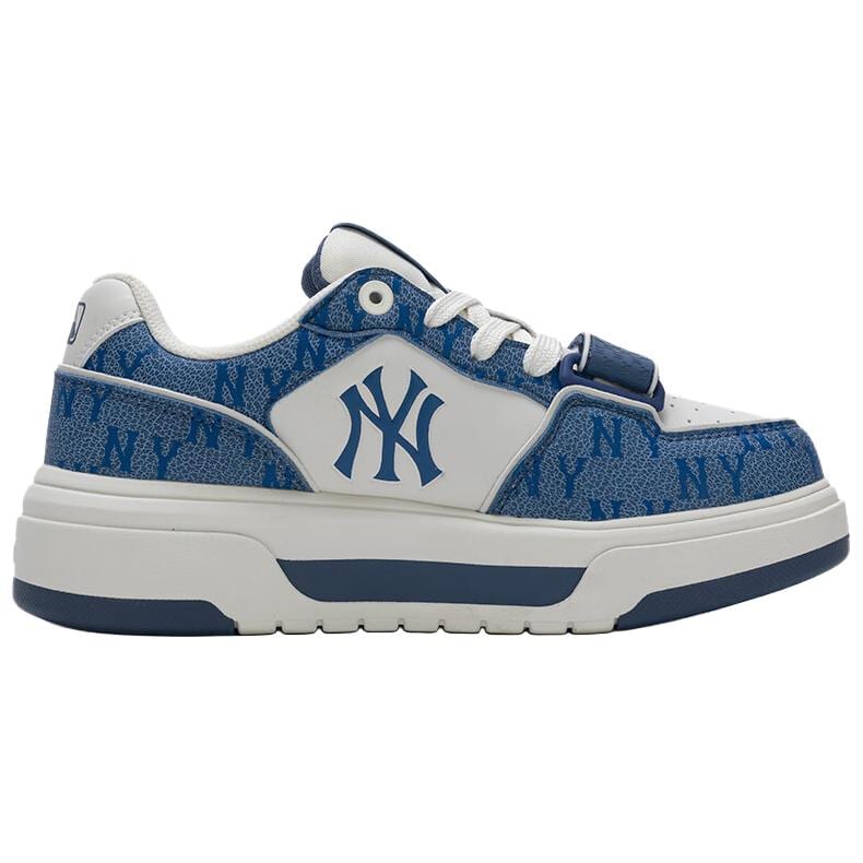 MLB New York Yankees Textile, Synthetic Leather Height Increasing Low top Skateboard Shoes Unisex Navy Blue 3ASXP025N-50NYS