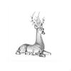Acrylic Deer Figurine Modern Reindeer Tabletop Decor Decorative Clear